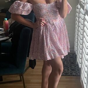 Bardot Floral Off-Shoulder Dress